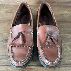 BASS Broker i Brown Leather Slip-On Tassel Loafers Men’s Size 10.5 Old Money
